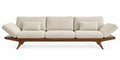 Soffa med ryggstöd för vardagsrummet – beige/brun